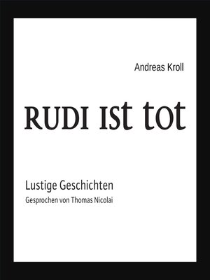 cover image of Rudi ist tot